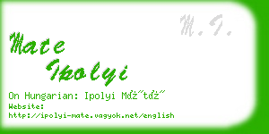 mate ipolyi business card